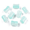 Transparent Spray Painted Glass Beads GLAA-N035-035-C02-2