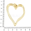 Heart Rack Plating Brass Big Pendants KK-Z067-10G-5