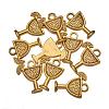 Tibetan Style Tropical drink Alloy Pendants TIBEB-A14275-AG-LF-4