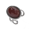 Oval Natural Carnelian Finger Rings RJEW-M062-02P-04-2