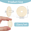 12Pcs Brass Flat Washers KK-FH0008-14-2