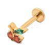 F136 Titanium Pave Cubic Zirconia Fruit Internally Threaded Labrets ME-CBA9828-06B-G-4
