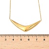 304 Stainless Steel V Shaped Pendant Necklaces for Women NJEW-Z086-01G-3