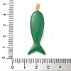 Fish Brass Micro Pave Cubic Zirconia Pendants KK-K408-49G-06-3