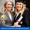 DIY Brass Graduation Cap Photo Pendant Decoration & Stainless Steel Brooches Making Kits HJEW-GA00052-01-5