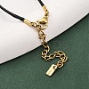 Ion Plating(IP) 304 Stainless Steel Pendant Necklace NJEW-K255-25G-3