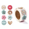 3D Flower & Heart Pattern Roll Stickers X-DIY-B031-05-1