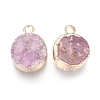 Natural Druzy Agate Pendants G-L566-A05-2