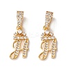 Eco-Friendly Brass Micro Pave Cubic Zirconia Pendants KK-K265-01G-H-1