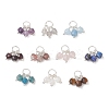 10Pcs 10 Styles Natural Mixed Gemstone Pendants PALLOY-JF04932-01-1