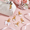 6Pcs 3 Styles ABS Imitation Pearl & Acrylic Pendant Decorations HJEW-WR00015-4