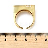 Brass Micro Pave Cubic Zirconia Adjustable Open Cuff Rings for Women RJEW-K292-10G-5