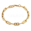 304 Stainless Steel Oval Link  Chain Bracelets for Women Men BJEW-F488-49A-G-4