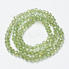 Electroplate Transparent Glass Beads Strands EGLA-A034-T4mm-H02-2