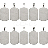304 Stainless Steel Rectangle Big Pendants STAS-BC0001-05P-1