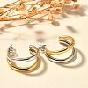 304 Stainless Steel Two Tone Stud Earrings EJEW-F355-05GP-02-4