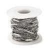 Tarnish Resistant 304 Stainless Steel Rectangle Link Chains STAS-B041-09P-3