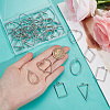 36Pcs 6 Styles Alloy Open Back Bezel Pendants FIND-UN0003-24-5