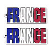 French Theme Printed Wood Pendants WOOD-N016-09-1