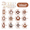 DIY Geometry Drop Earring Making Kit DIY-TA0003-79-3