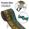 AHANDMAKER 2Rolls 2 Colors Ethnic Style Embroidery Polyester Ribbons OCOR-GA0001-11-2
