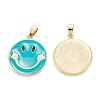 Brass Enamel Pendants KK-M220-02G-A-2