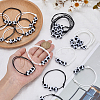 20Pcs 2 Colors Plastic Football Braided Bead Bracelet BJEW-SP0001-19-3