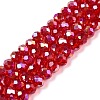Electroplate Glass Beads Strands EGLA-A044-T6mm-B01-1