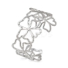 Hollow 304 Stainless Steel Cuff Bangles for Women BJEW-L709-03P-2