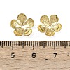 5-Petal Flower Brass Bead Caps KK-F921-11G-3