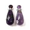 Natural Mixed Stone Perfume Bottle Pendants G-L623-06P-2