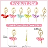 DIY Ballet Girl Alloy Pendant Earring/Necklace Making Kits DIY-YW0012-23-3