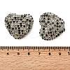 Sparkling Acrylic Heart Beads with Rhinestone Embellishment OACR-NH0001-02B-06-3