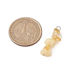 3Pcs Natural Aquamarine & Citrine & Flower Amazonite Chip Beaded Constellation Pendants PALLOY-JF03043-03-2