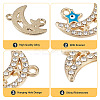 20Pcs 5 Colors Moon Alloy Enamel Connector Charms FIND-TA0002-19-4