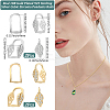 4Pcs 2 Colors 925 Sterling Silver Cubic Zirconia Pendants Bails STER-BBC0008-35-2