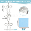 2Pcs 925 Sterling Silver Bowknot Charms STER-BBC0007-89-2