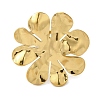 Ion Plating(IP) 304 Stainless Steel Flower Open Cuff Rings for Women RJEW-Z053-11G-2