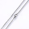 Non-Tarnish 304 Stainless Steel Cable Chains Necklaces NJEW-F226-04P-01-2