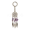 9Pcs Natral Gemstone Keychain KEYC-JKC01235-4