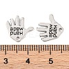 Tibetan Style Alloy Hand Carved Word Hand Made Charms LS-TIBEP-O009-31-2
