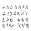 304 Stainless Steel Alphabet Pendants STAS-U033-02P-1
