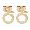PVD Vacuum Plating 304 Stainless Steel Stud Earrings for Women EJEW-A048-17G-1