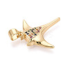 Brass Micro Pave Cubic Zirconia Pendants KK-T080-12G-2