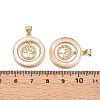 Brass Micro Pave Clear Cubic Zirconia Pendants KK-N254-189G-3