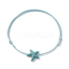 2Pcs 2 Styles Waxed Polyester Braided Bead Bracelets BJEW-JB11106-3