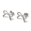 Non-Tarnish 304 Stainless Steel Bowknot Stud Earrings for Women EJEW-Z066-14P-1