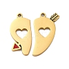 304 Stainless Steel Enamel Split Pendants STAS-H235-04A-G-1