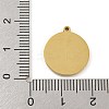 316 Surgical Stainless Steel Enamel Pendants STAS-M073-18A-02G-3