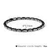 Personal Black Agate Stone Bracelet for Men Women Vintage Style Elastic Cord Jewelry RL7655-8-1